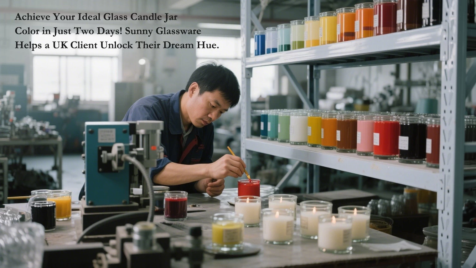 Achieve Your Ideal Glass Candle Jar Color in Just Two Days! Sunny Glassware Helps a UK Client Unlock Their Dream Hue