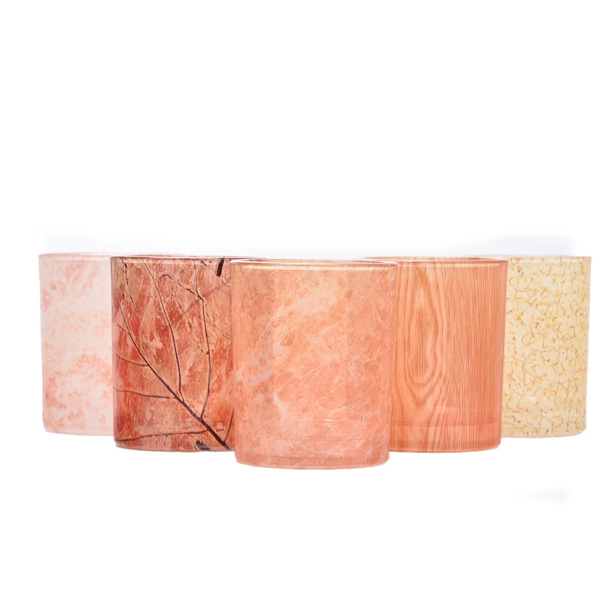 Transparent purple empty candle jars for candle making