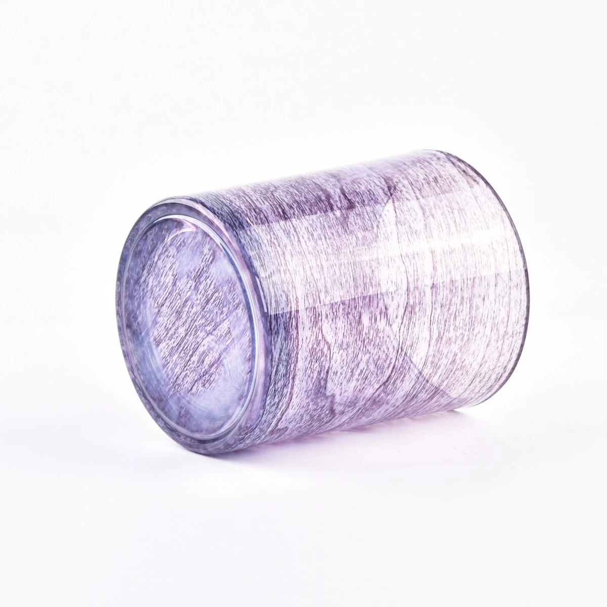 Transparent purple empty candle jars for candle making