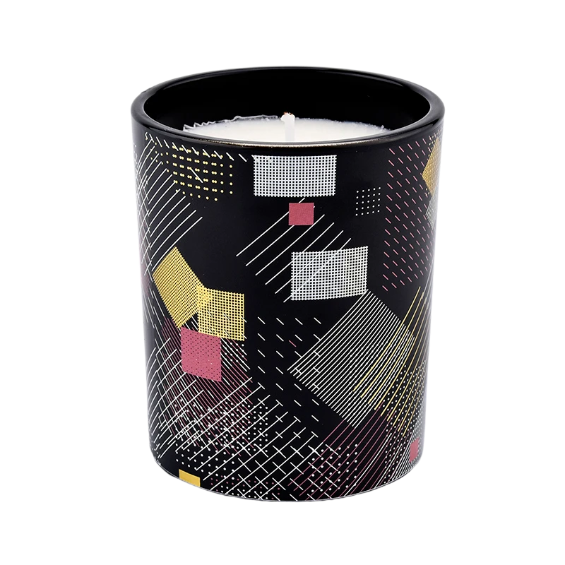 Wholesale Creative Pattern Glass Candle Jar For Home Ambience Ornament