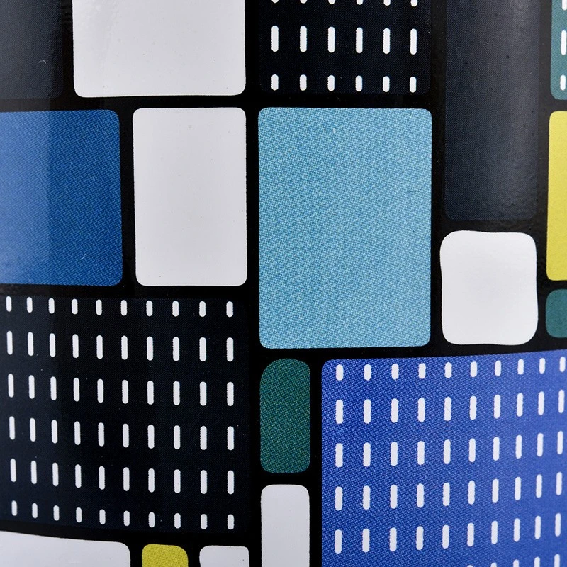 Suporte de vela perfumado de vidro geométrico colorido personalizado