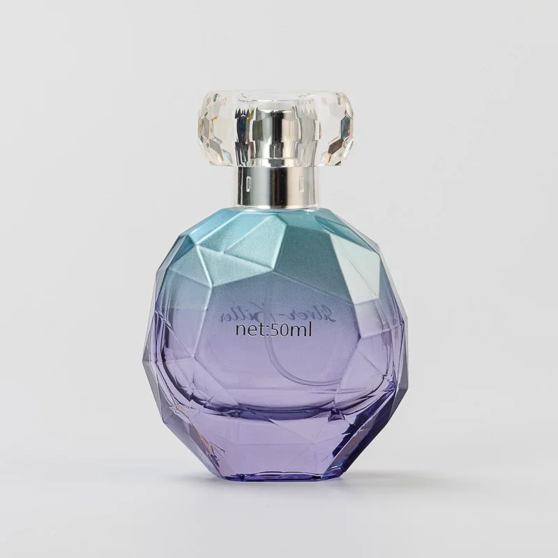 Luxury Ion Plating Finish 50ml Glass Small Perfume Spray Bottle with Lid