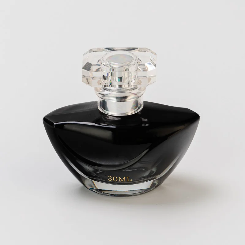 Luxury 30ml Silk Screen Logo Glass Small Perfume Bottle with Lid Wholesaling