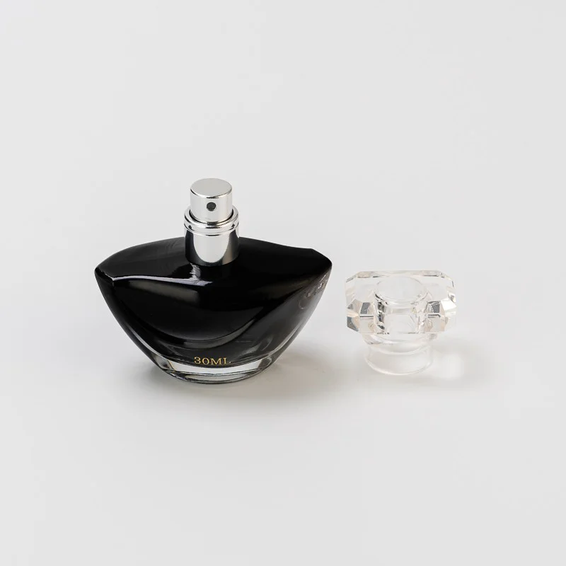 Luxury 30ml Silk Screen Logo Glass Small Perfume Bottle with Lid Wholesaling