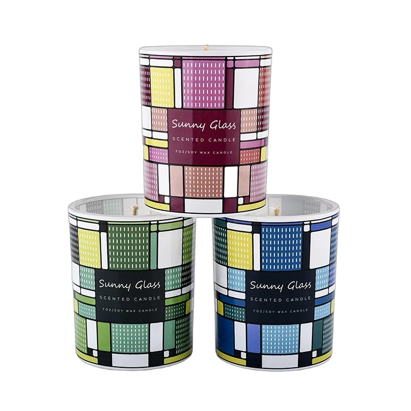 7oz Soy Wax Fragrance Candles of Glass Candle Containers Wholesale 