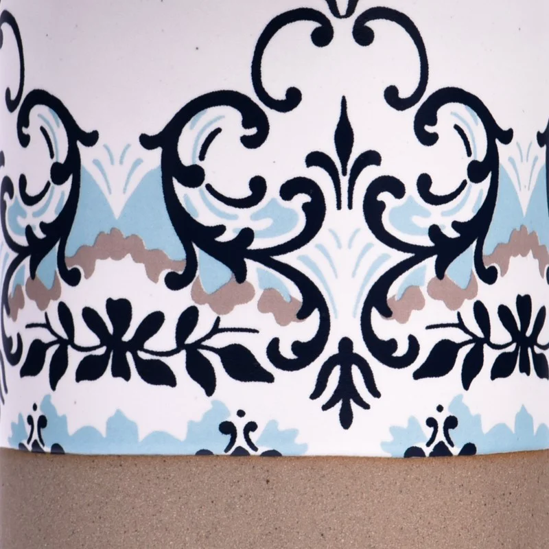 Popular Style 4oz Decal Ceramic Jar Scented Soy Wax Jar for Candle Making