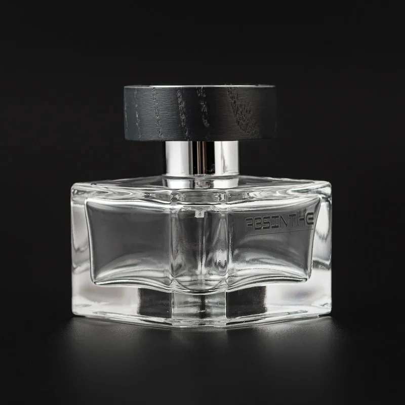 Modern Design Custom Color Square Glass 50ml Perfume Bottle with Spray Head