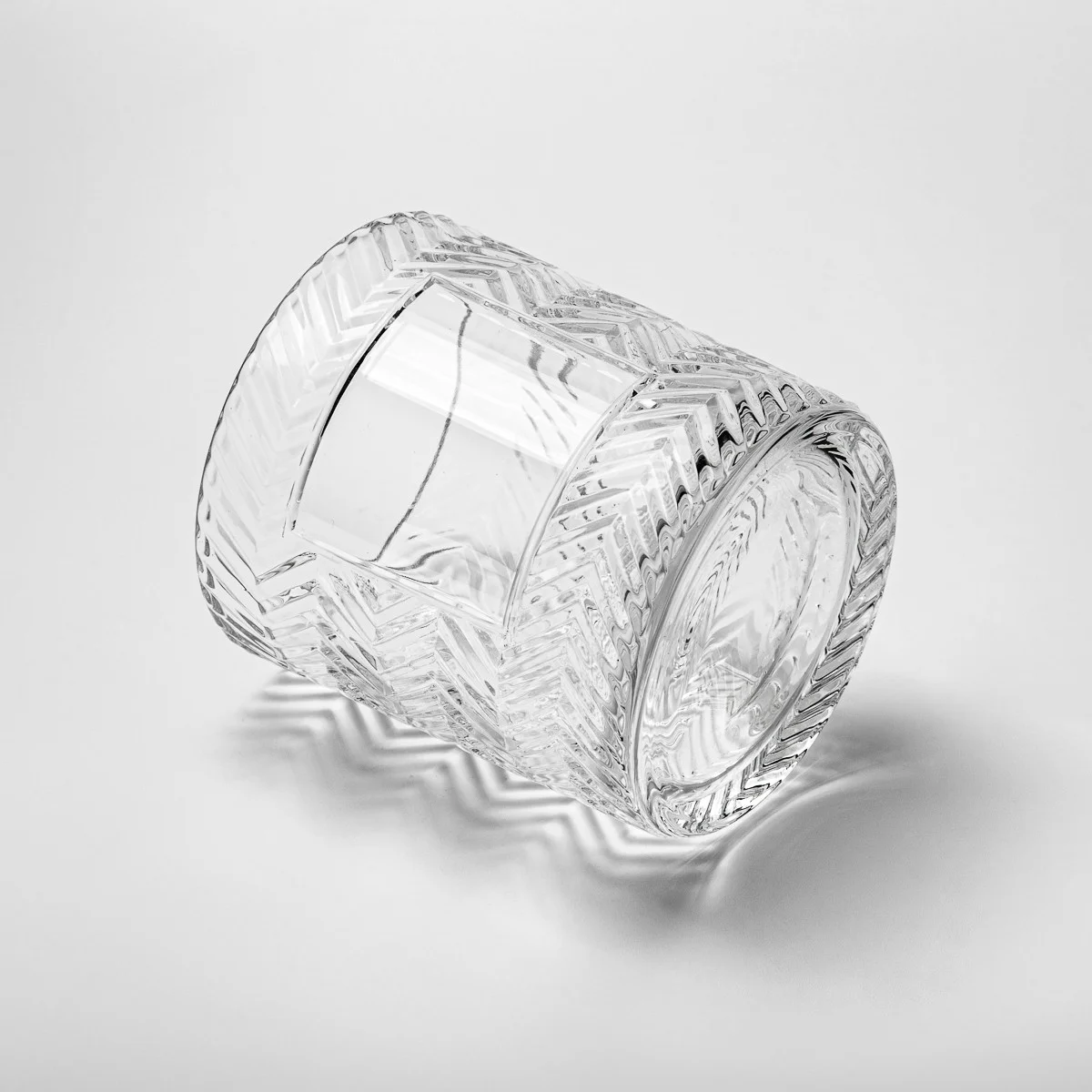 Hurtownia szklanego pojemnika na świecę o pojemności 310 ml z niestandardowym wzorem i niestandardowym logo