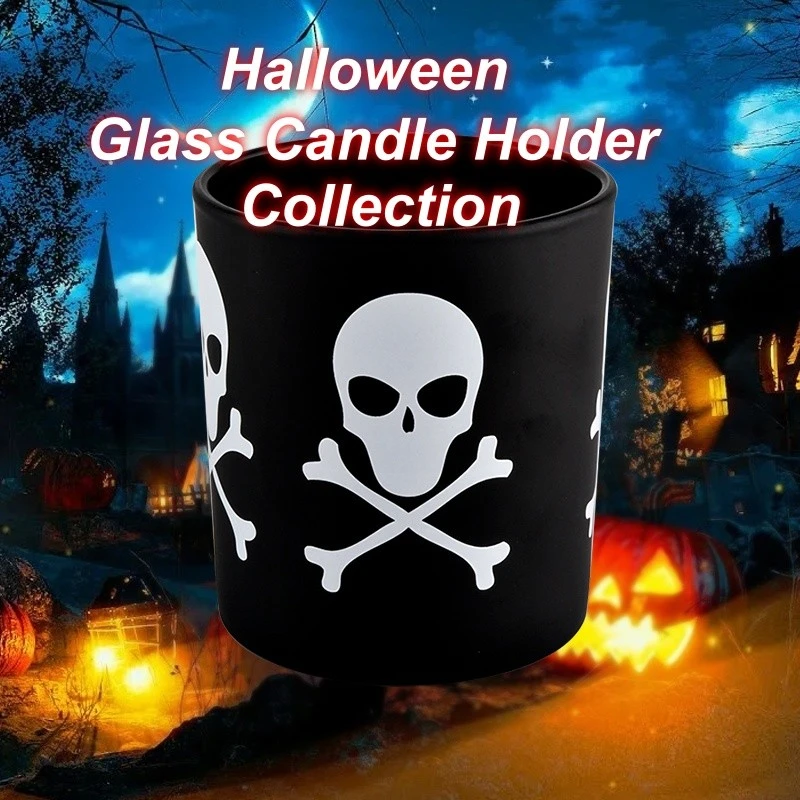 Halloween Glass Candle Holder Collection Light Up Your Spooky Night