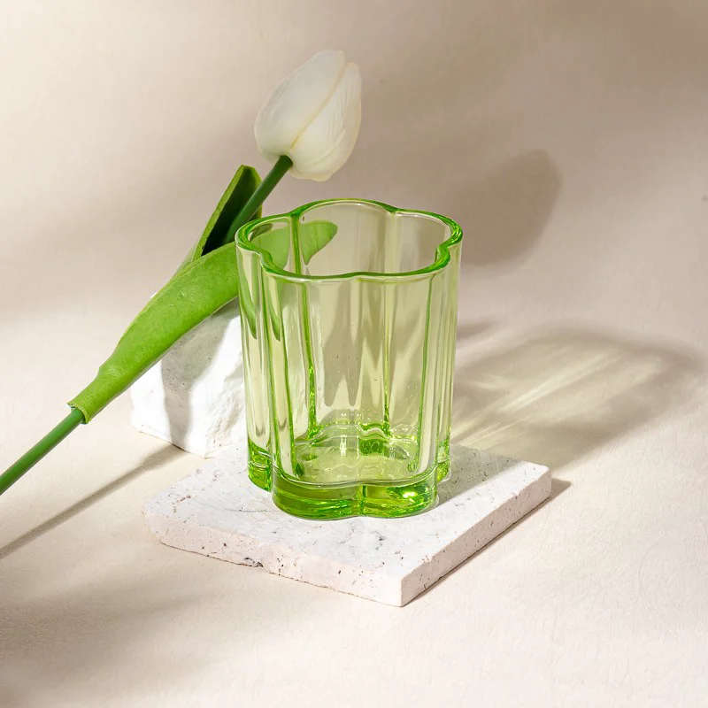 Creative Style Light Green Glass Vessel 5oz Candle Jar Supplier