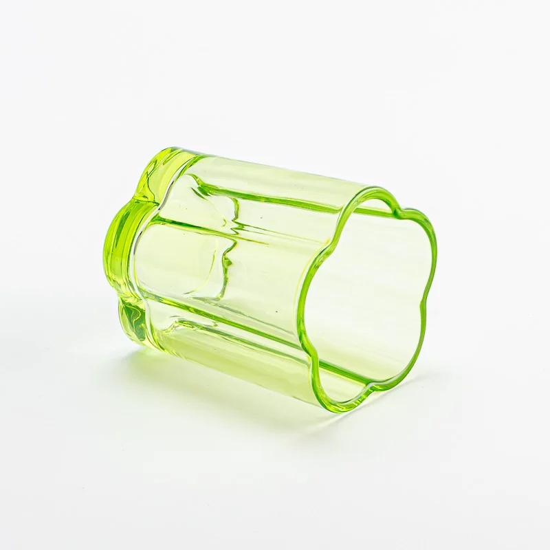 Creative Style Light Green Glass Vessel 5oz Candle Jar Supplier