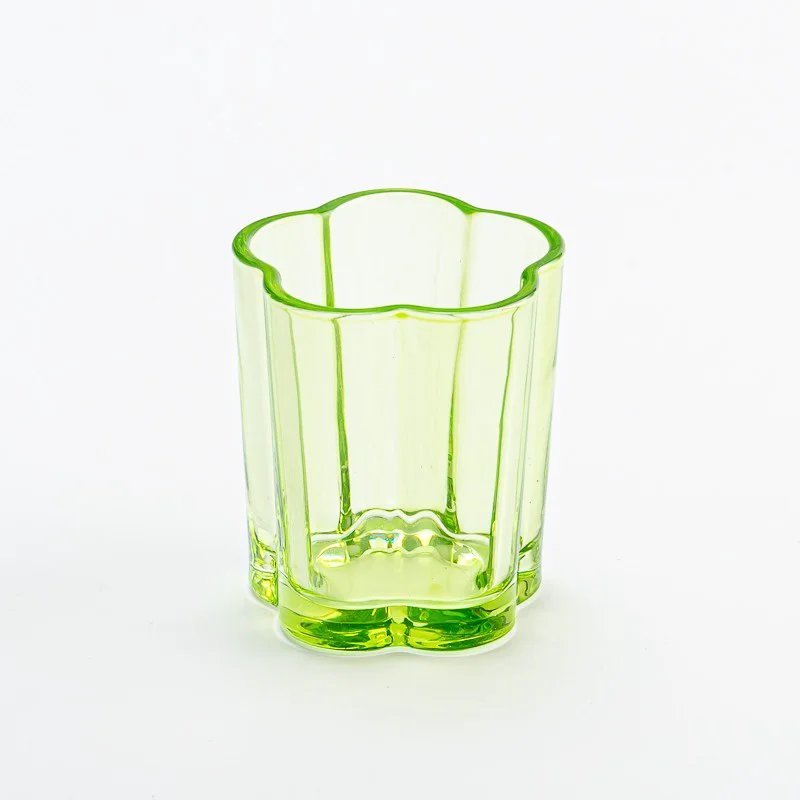 Creative Style Light Green Glass Vessel 5oz Candle Jar Supplier