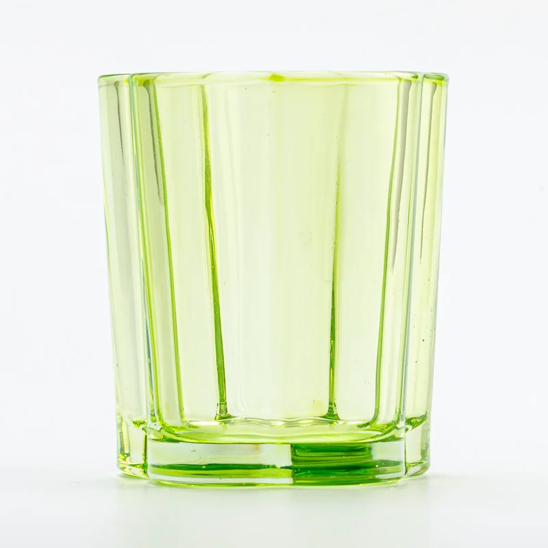 Creative Style Light Green Glass Vessel 5oz Candle Jar Supplier