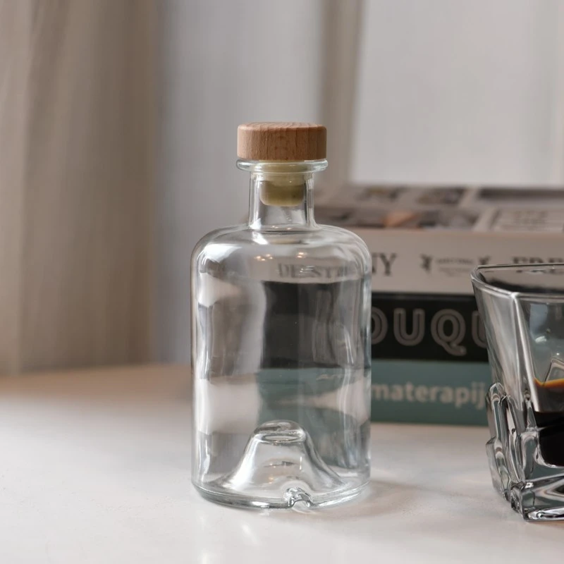 Custom logo 398ml clear Glass Fragrance Bottle Perfume Essential Oil Glass Bottle with Bottle Stopper