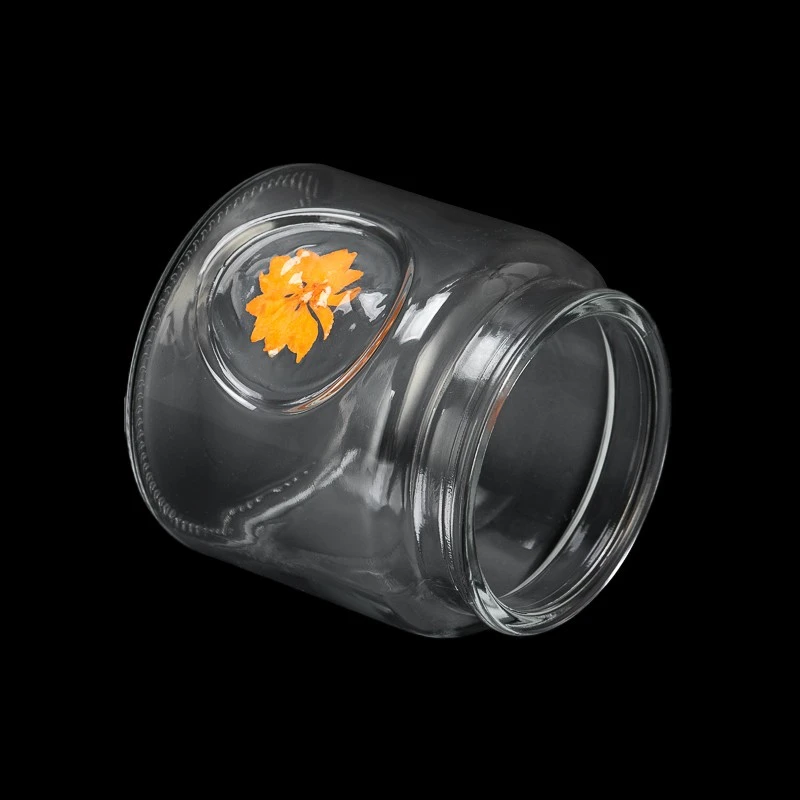 Creative Style Glass Jar 570ml Candle Holder for Home Decor