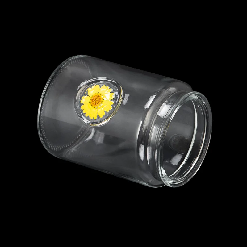 Creative Design Glass Vessel 23oz Empty Candle Jar for Candle Making