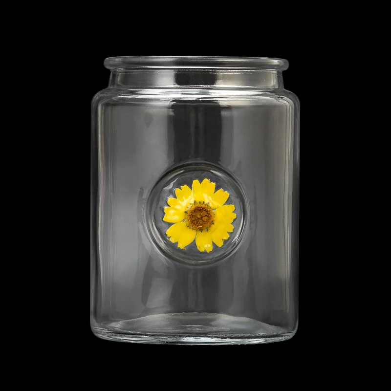 Creative Design Glass Vessel 23oz Empty Candle Jar for Candle Making