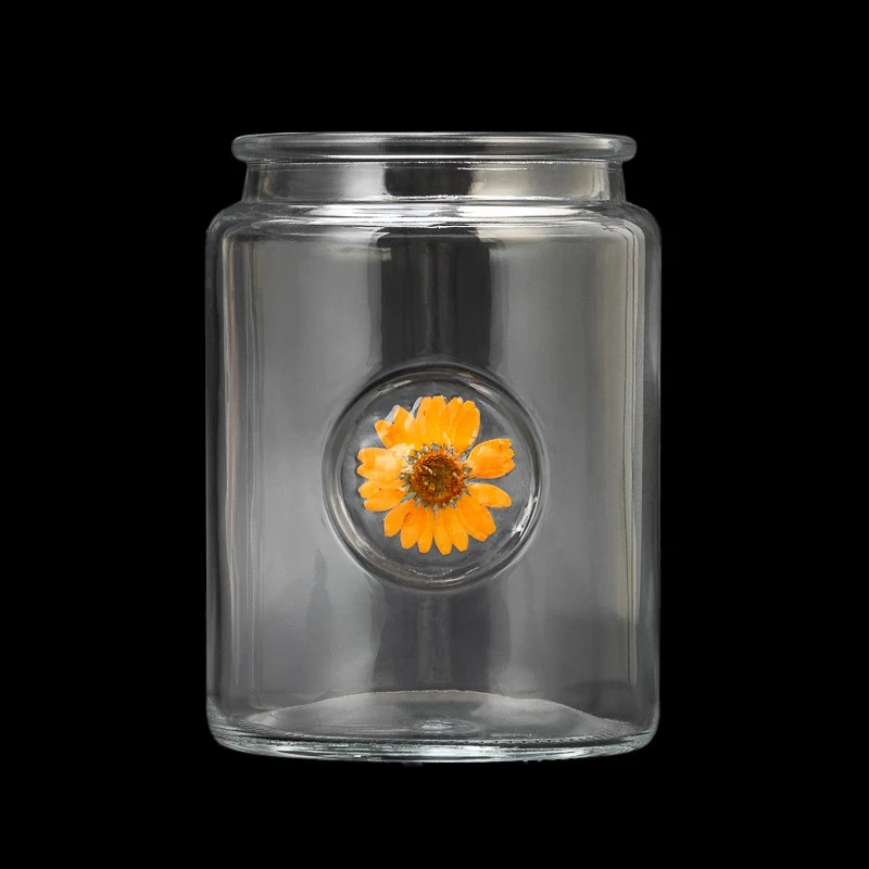 Home Decor Large Capacity Glass 770ml Empty Candle Jar Manufacturing