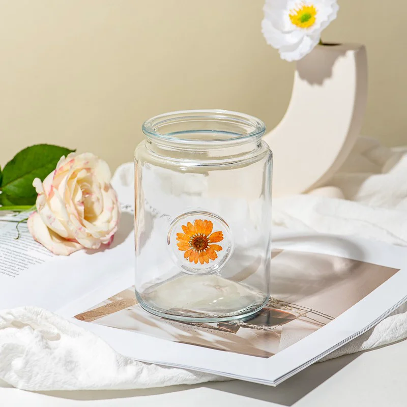 Home Decor Large Capacity Glass 770ml Empty Candle Jar Manufacturing