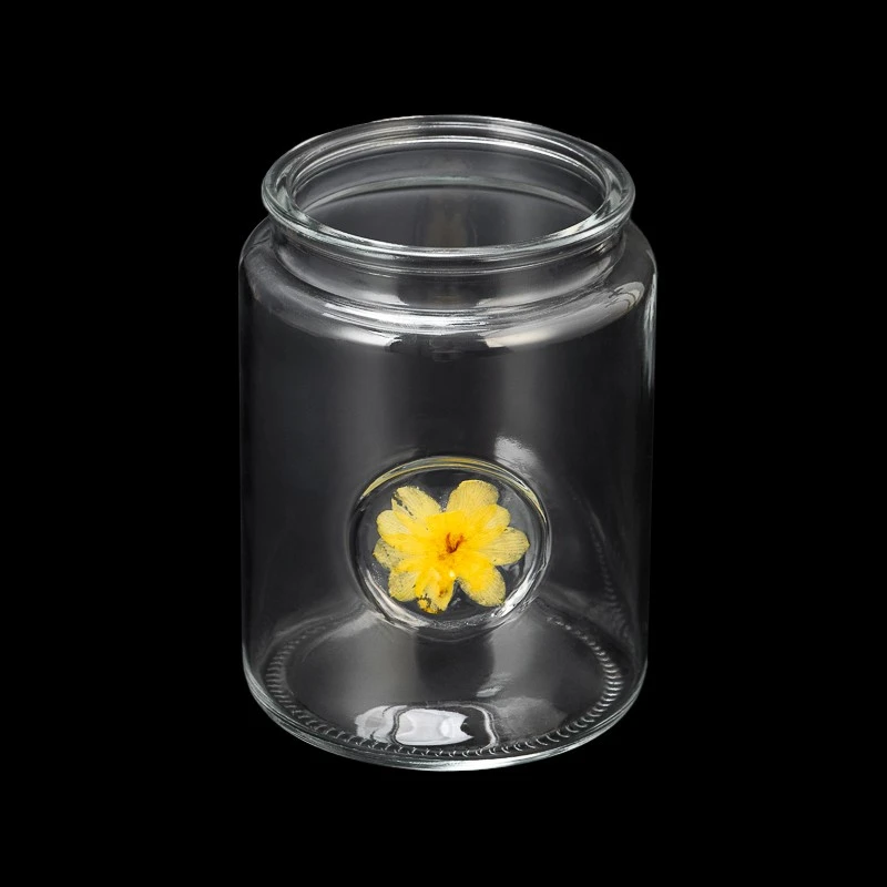 Cylinder-Shaped Large Volume Glass Jar 770ml Soy Wax Candle Jar Wholesaling