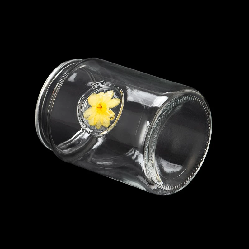 Cylinder-Shaped Large Volume Glass Jar 770ml Soy Wax Candle Jar Wholesaling