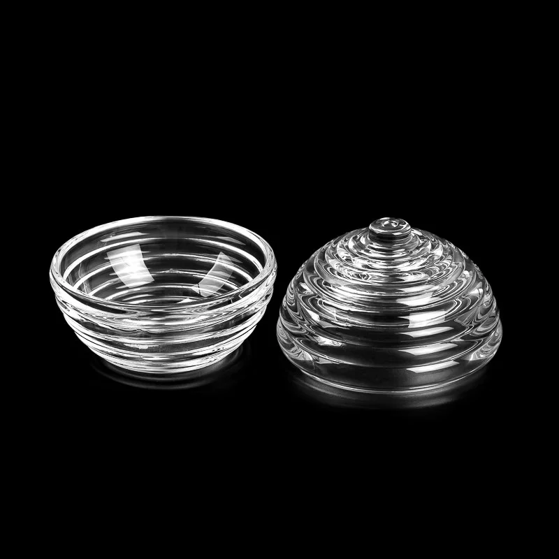 Dostawca 176 ml szklany słoik w kształcie kuli z dopasowanymi szklanymi pokrywkami firmy Sunny Glassware