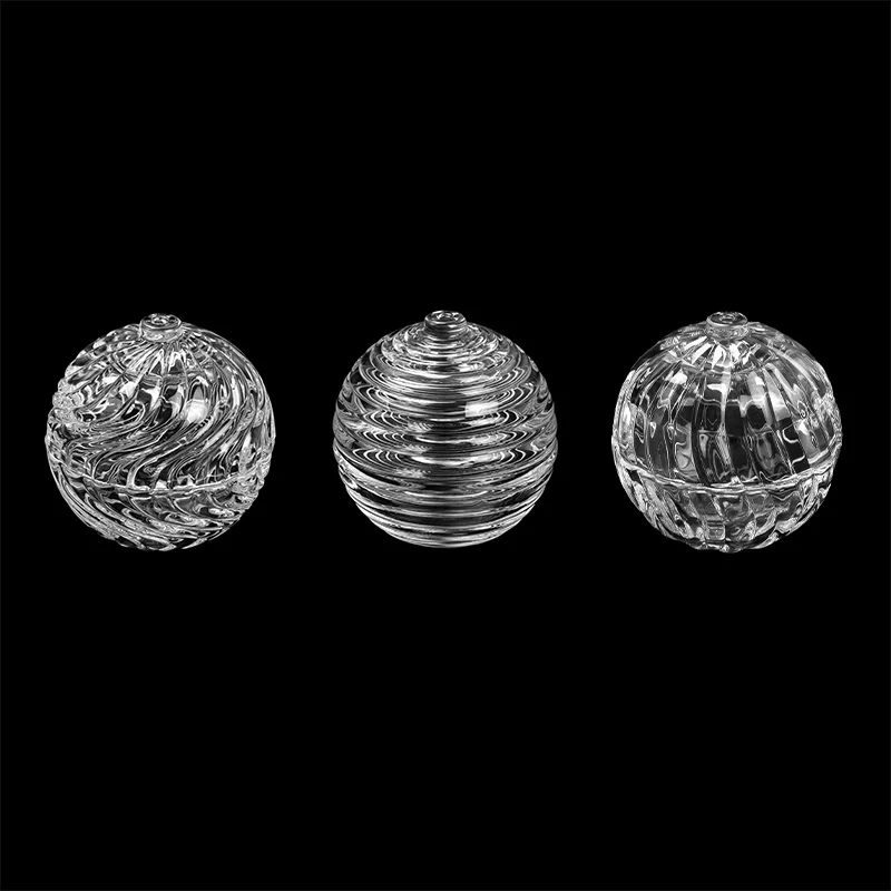 Dostawca 176 ml szklany słoik w kształcie kuli z dopasowanymi szklanymi pokrywkami firmy Sunny Glassware