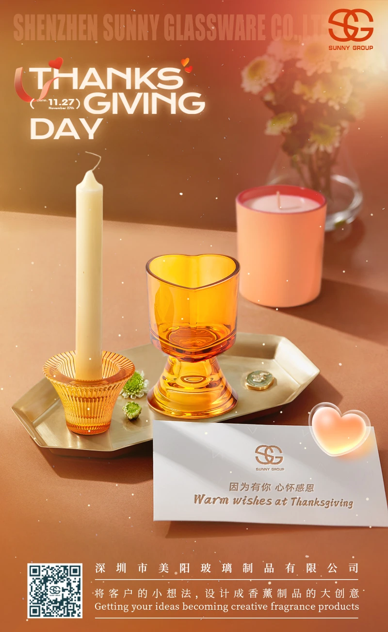  3 Sunny Glassware Glass Candle Holders: Wrap Your Space in Warmth When 