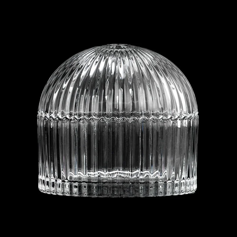 Hot Sale Customize Color Glass Vessel 8OZ Candle Vessel with Round Lid