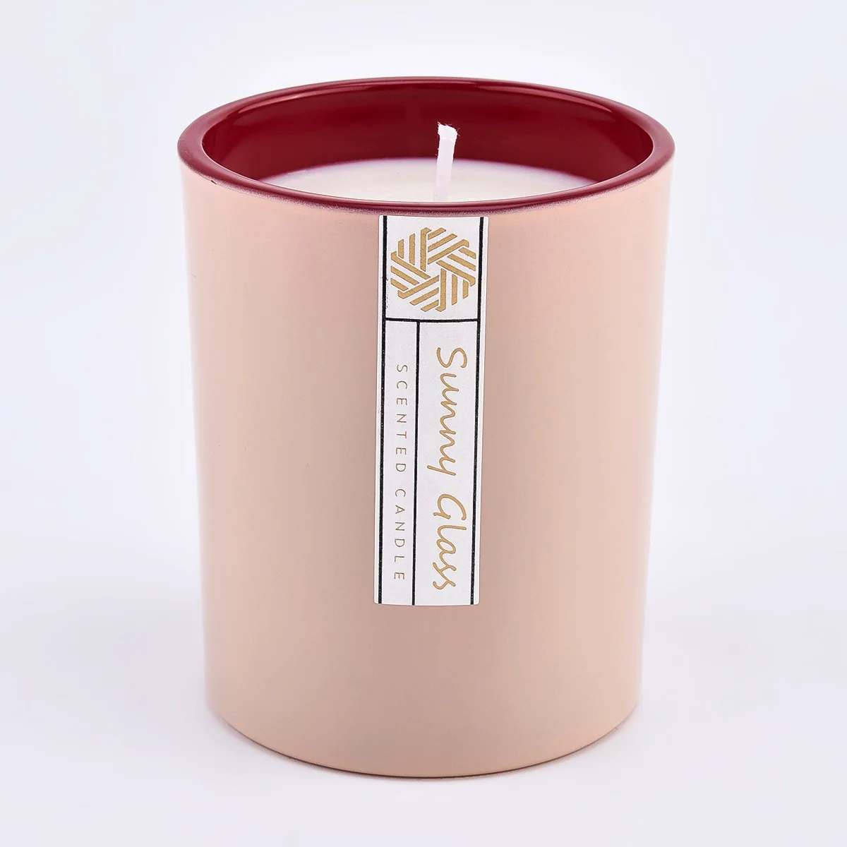 Frascos de vela de vidro cilíndricos simples no atacado