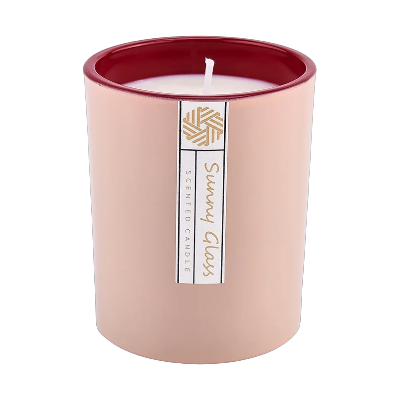 Wholesale simple cylindrical glass candle jars