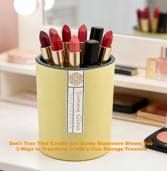 Don't Toss That Candle Jar! Sunny Glassware Shows You 3 Ways to Transform It into a Chic Storage Treasure