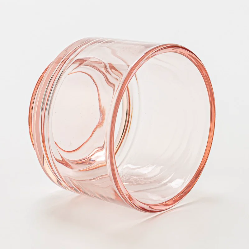 Customized Thick Wall Colored Glass Candle Empty Glass Candle Holder