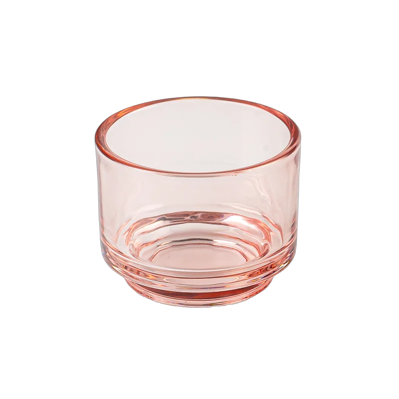 Customized Thick Wall Colored Glass Candle Empty Glass Candle Holder