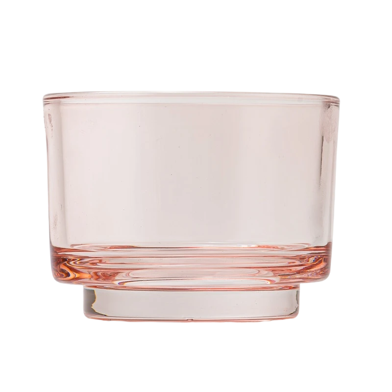 Customized Thick Wall Colored Glass Candle Empty Glass Candle Holder