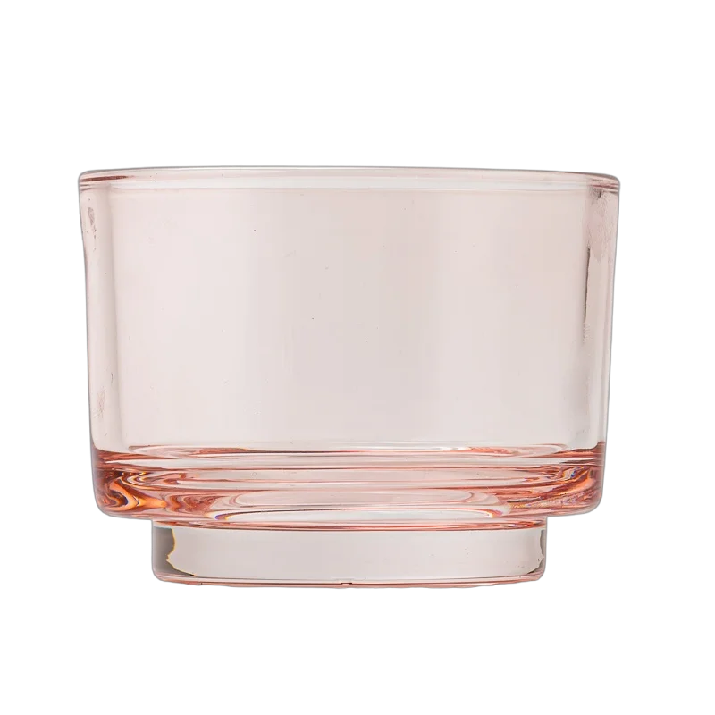 定制厚壁彩色玻璃蜡烛空玻璃烛台