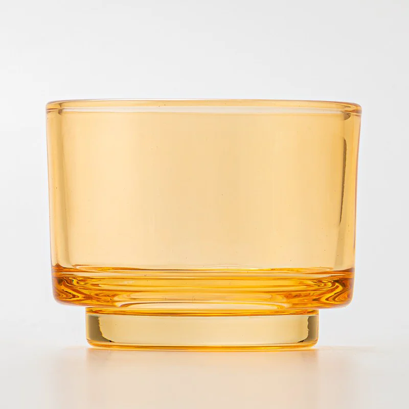 Stand Glass Candle Holder with Thick Wall Glass Jars for Candle home decor