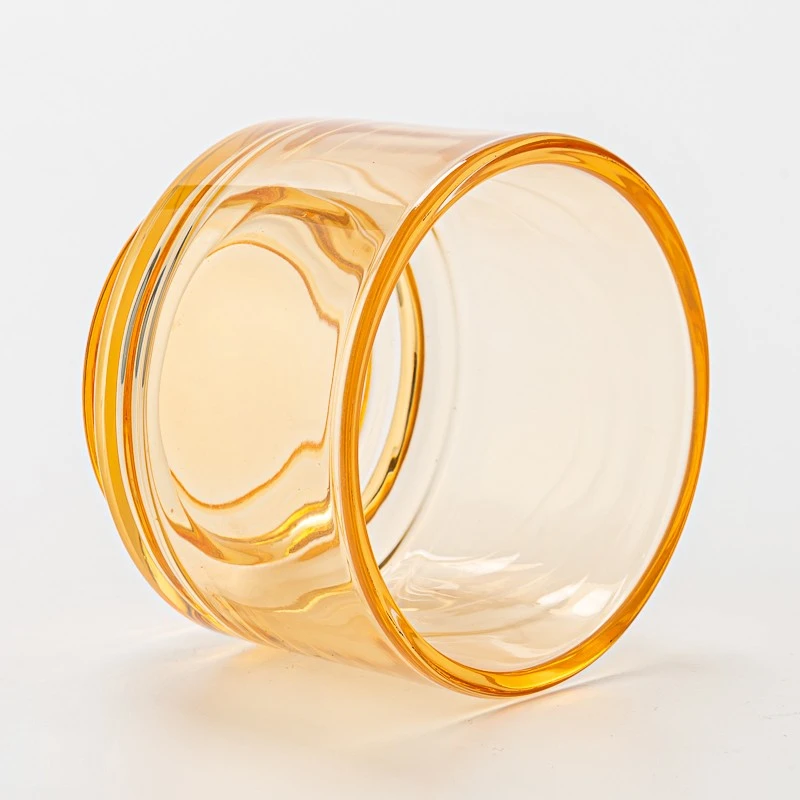 Stand Glass Candle Holder with Thick Wall Glass Jars for Candle home decor