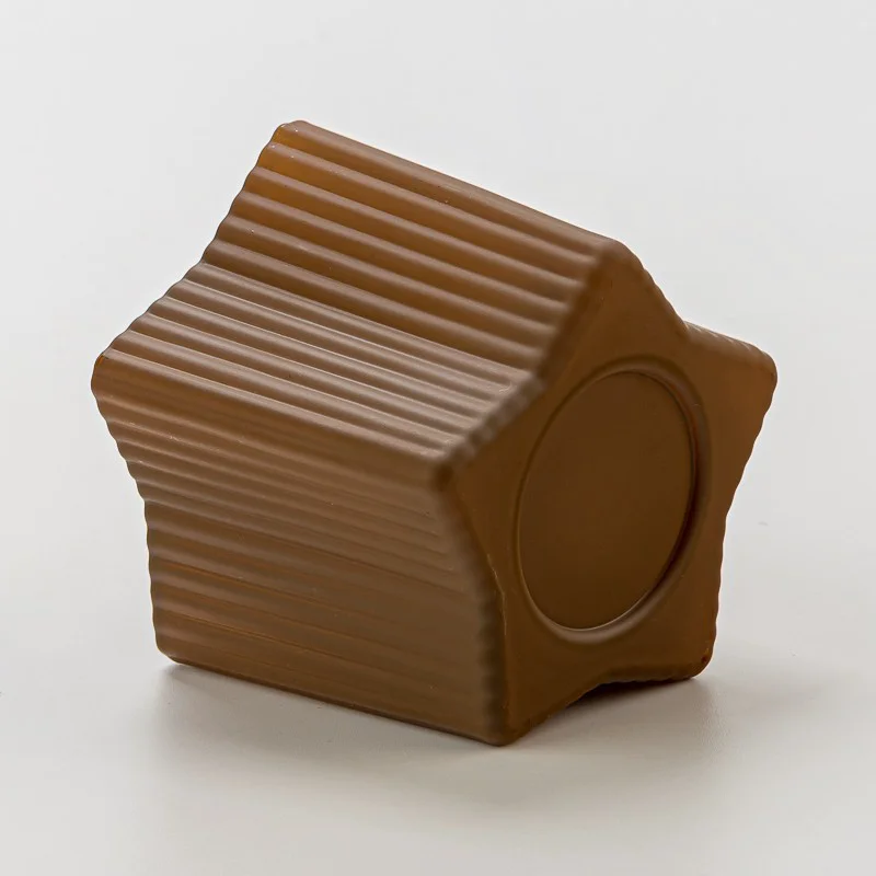 Creative Shape Stripe Design Glass Matte Color Glass Candle Vessel Wholesaling