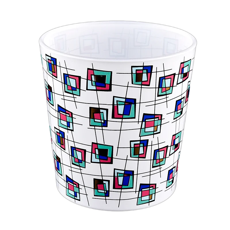 Wholesale geometric art large V-shaped glass candle holders