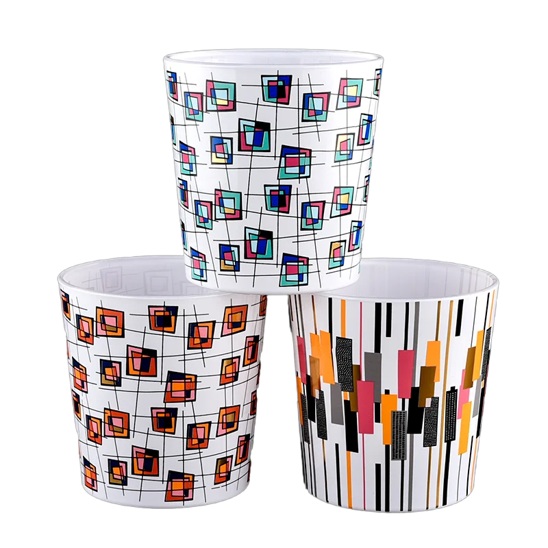 Wholesale geometric art large V-shaped glass candle holders