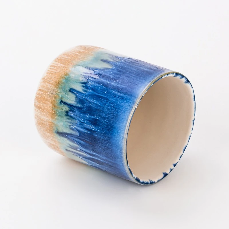 New Arrival Colorful 425ml Ceramic Candle Vessel Candle Jar Supplying
