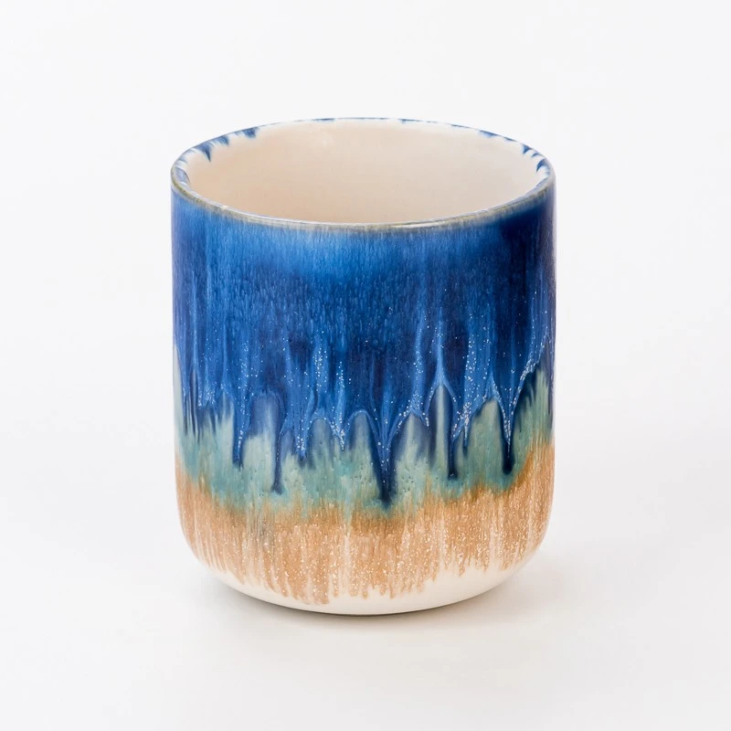 New Arrival Colorful 425ml Ceramic Candle Vessel Candle Jar Supplying