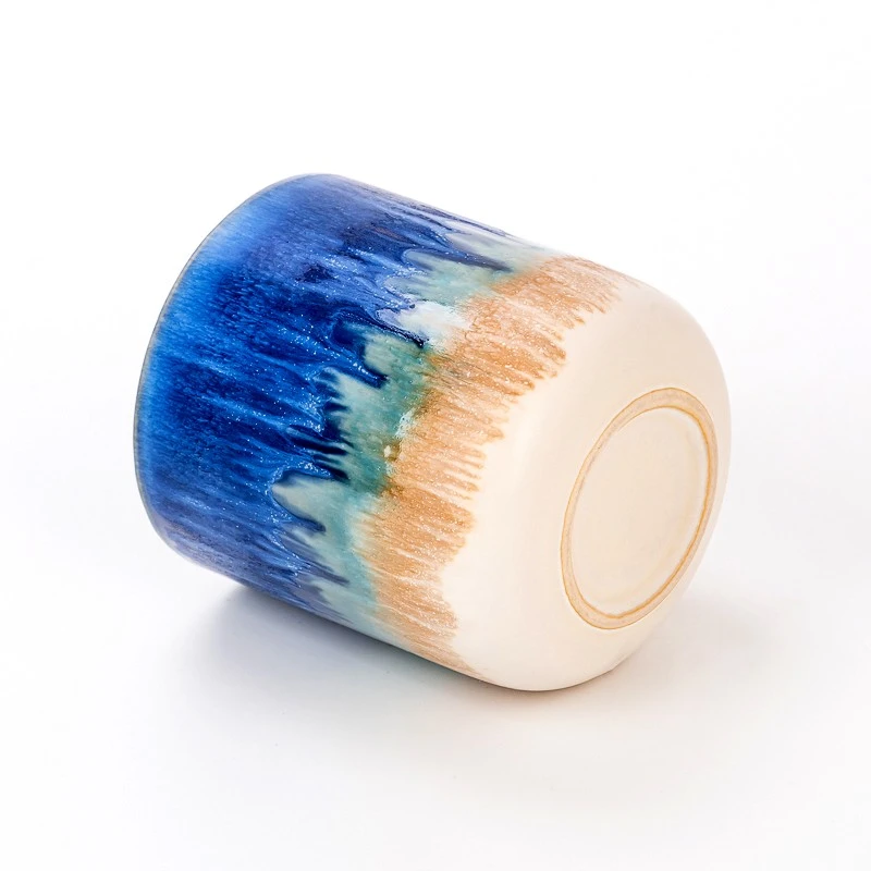 New Arrival Colorful 425ml Ceramic Candle Vessel Candle Jar Supplying