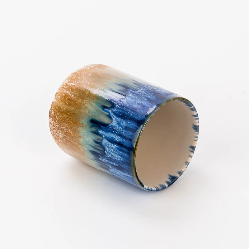 New Design Colorful Ceramic Candle Vessels Wholesale