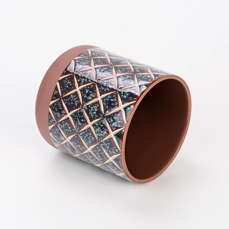 Customized Unique Luxury empty Ceramic Candle Container 