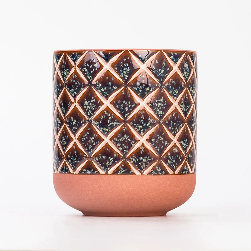 Empty Ceramic Plain Candle Container Porcelain Candle Jars Wholesale