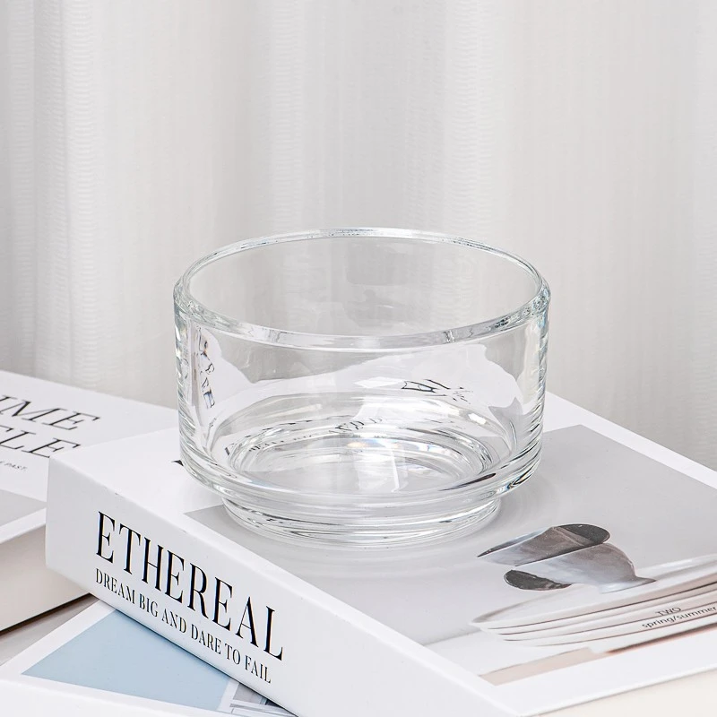 Large Capacity Round glass candle jar with step Wholesale