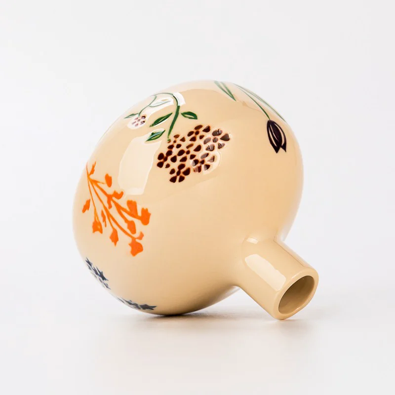 Elegant Glazed Ceramic Reed Diffuser Empty Bottle for Home Fragrance