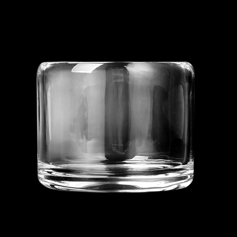 Smooth Surface Customize Color 339ml Round Glass Jar Empty Candle Jar